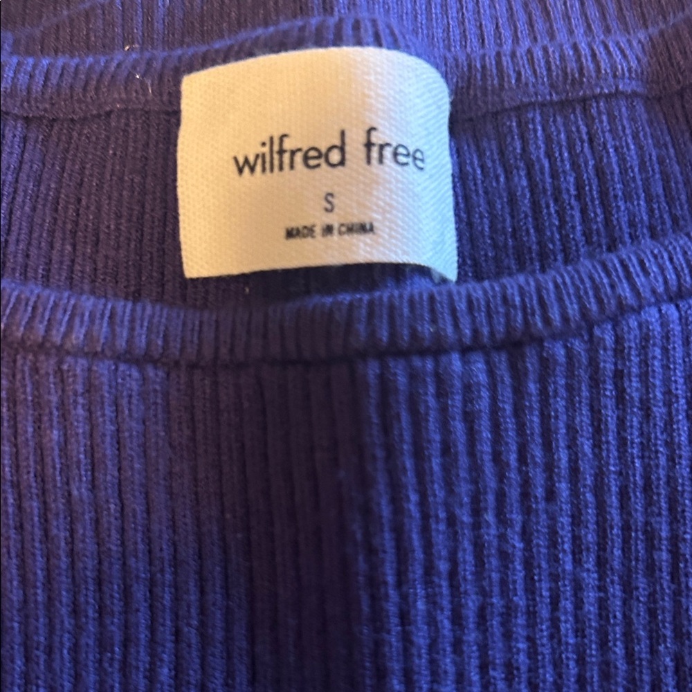 Aritzia Wilfred Free Ribbed Dress in Purple